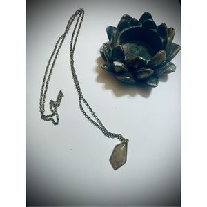 Peach MOONSTONE BROWN NATURAL BOHO STONE HAND-CRAFTED HEALING CRYSTAL NECKLACE